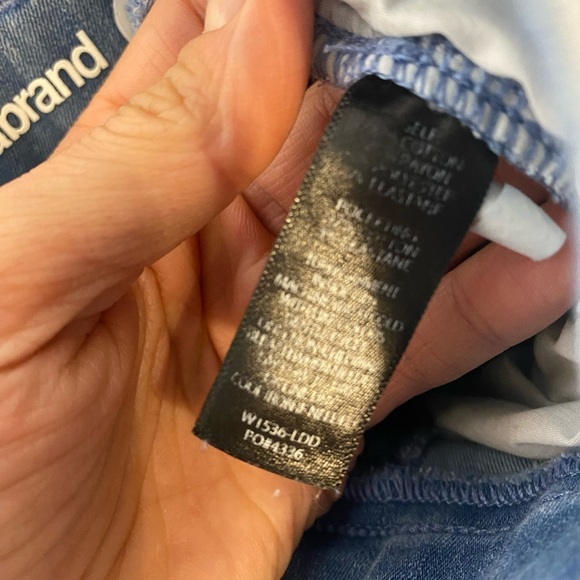 Betabrand Light Wash Distressed Pull On Stretchy Straight Jeans Size Large - Picture 6 of 12